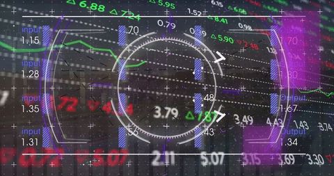 financial data display with digital algorithms and trends - Download Free Stock Images Pikwizard.com