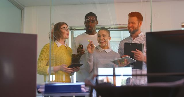 Diverse Group of Colleagues Brainstorming Together in Modern Office - Download Free Stock Images Pikwizard.com