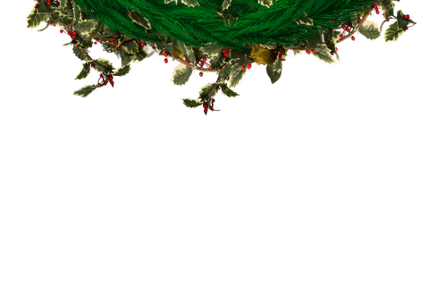 festive christmas wreath translucent design with greenery and berries - Download Free Stock Videos Pikwizard.com