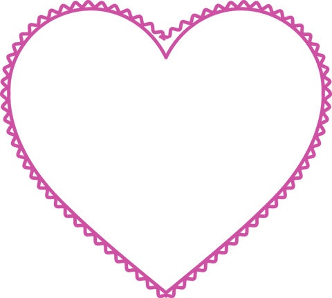 elegant scalloped pink heart outline on transparent background - Download Free Stock Videos Pikwizard.com