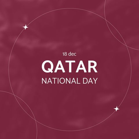 Qatar National Day Celebration with Maroon Background - Download Free Stock Templates Pikwizard.com