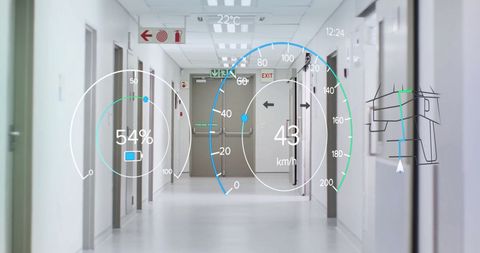 Futuristic Car Dashboard in Hospital Corridor - Download Free Stock Images Pikwizard.com