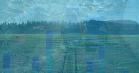 Data Processing Overlay on Agriculture and Recycling Scenes