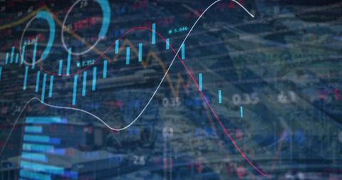 Dynamic Financial Data with Graph Overlay - Download Free Stock Images Pikwizard.com