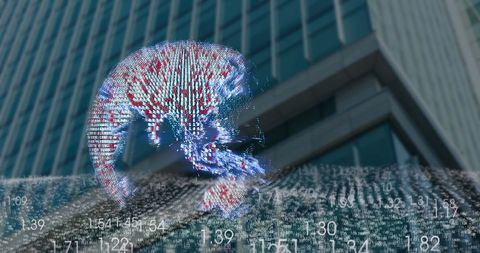 Advanced Data Processing Technology Over Modern Cityscape