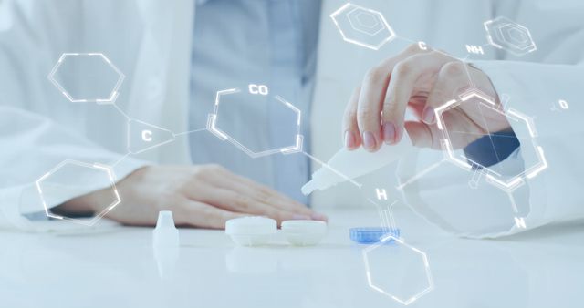 Scientist Manipulating Chemical Structures with Augmented Reality Technology - Download Free Stock Images Pikwizard.com