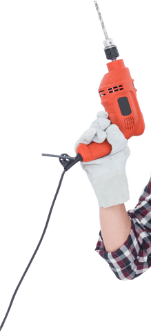 Hand Holding Drill Machine on Transparent Background - Download Free Stock Videos Pikwizard.com