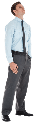 Transparent Serious Businessman in Formal Attire Staring Upward - Download Free Stock Videos Pikwizard.com