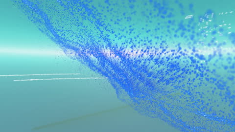 Dynamic Data Waves in Digital 3D Render