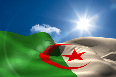 patriotic algerian flag waving under sun in transparent sky - Download Free Stock Videos Pikwizard.com