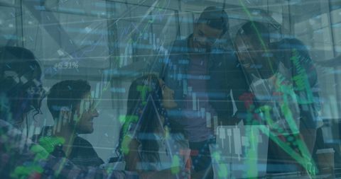 Diverse Team Collaborating on Financial Data Visualization - Download Free Stock Images Pikwizard.com