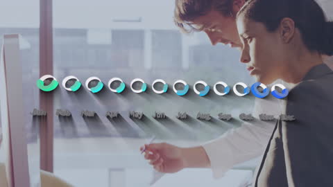 Doctors Analyzing DNA with Advanced Digital Interface