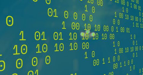Binary Code with Graphs on Green Digital Interface Background - Download Free Stock Images Pikwizard.com