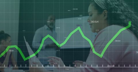 Financial Data Analysis with Team Collaboration in Office - Download Free Stock Images Pikwizard.com