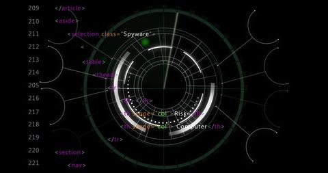 Cybersecurity Interface with Data Networks and Scanning - Download Free Stock Images Pikwizard.com