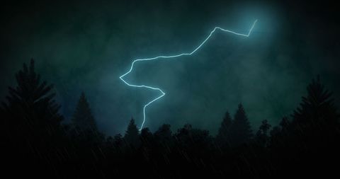 dramatic lightning strike in stormy night sky - Download Free Stock Images Pikwizard.com