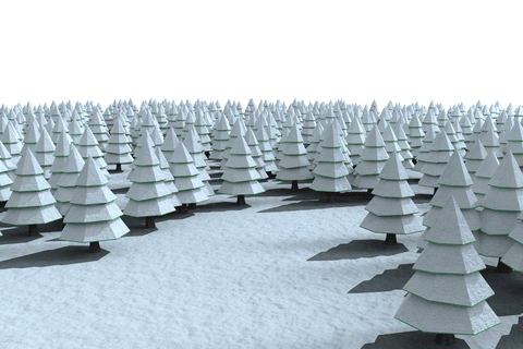 transparent winter wonderland with snow-covered christmas trees - Download Free Stock Videos Pikwizard.com