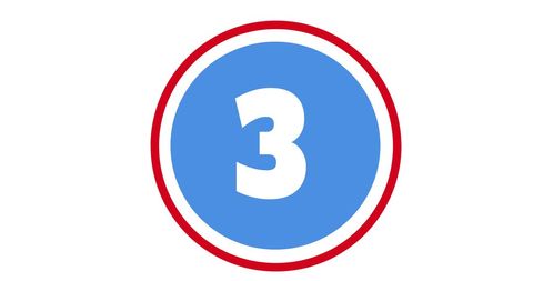 digit number 3 on blue and red circle design - Download Free Stock Images Pikwizard.com