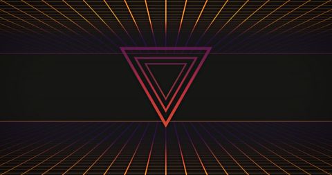 Futuristic Neon Triangles and Grid in Retro Synthwave Style - Download Free Stock Images Pikwizard.com