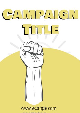 Impactful Awareness Campaign Design with Raised Fist Graphic - Download Free Stock Templates Pikwizard.com