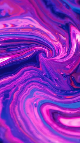 Vertical Loop Pulsating Neon Fluid Vortex Swirling in Hypnotic Futuristic Motion Seamless Abstract