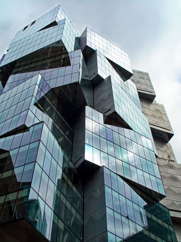 Modern Glass Facade of Innovative Urban Architecture