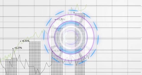 Abstract Financial Graphs and Data Processing Interface - Download Free Stock Images Pikwizard.com