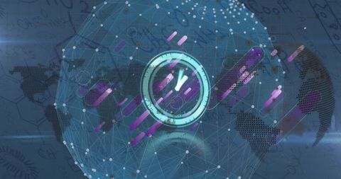 Futuristic Global Network Concept with Abstract Elements