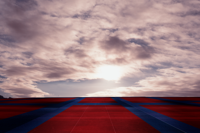 Abstract Sport Field Against Transparent Cloudy Sky - Download Free Stock Videos Pikwizard.com