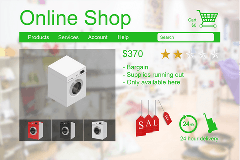 transparent interface of online appliance shopping page design - Download Free Stock Videos Pikwizard.com