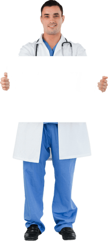 transparent background doctor holding blank sign - Download Free Stock Videos Pikwizard.com