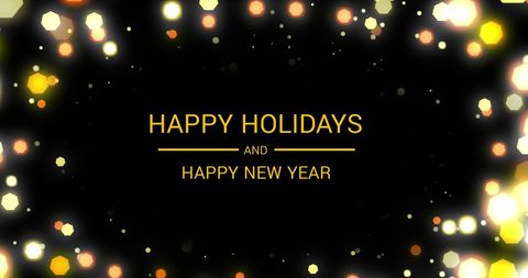 Festive Holiday Greetings with Glowing Lights