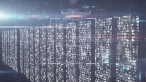 Futuristic DNA and Data Processing in Modern Server Room