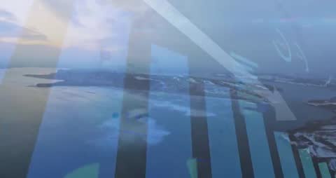 Innovative Data Visualization Overlay on Coastal Seascape