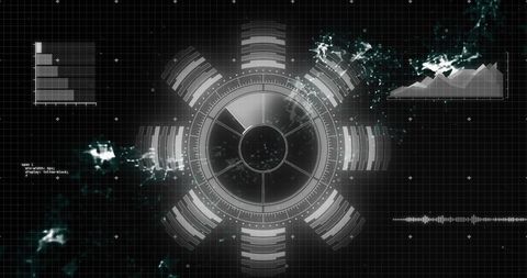 Futuristic Digital Scanner with Data Visualization - Download Free Stock Images Pikwizard.com