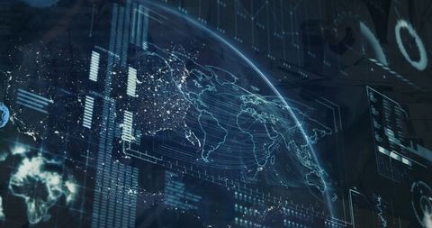Global Network Connections and Digital Interfaces - Download Free Stock Images Pikwizard.com