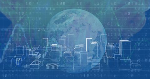 Digital Cityscape Fusion with Global Finance Trends - Download Free Stock Images Pikwizard.com