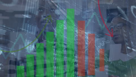 Data Analysis with Diverse Business Professionals in Modern Office