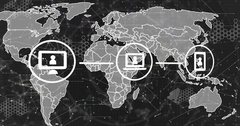 Global Technology Network Over World Map Concept - Download Free Stock Images Pikwizard.com