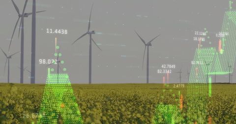 Renewable Energy with Digital Stock Market Data Overlay