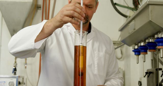 Scientist Performing Liquid Density Measurement in Laboratory - Download Free Stock Images Pikwizard.com