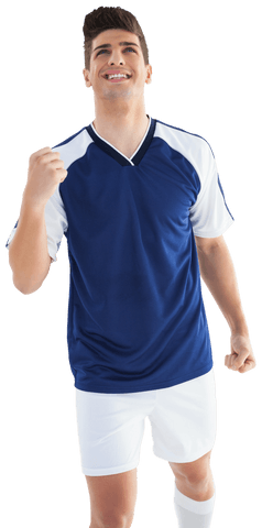 Transparent Joyful Sportsman Celebrating Victory