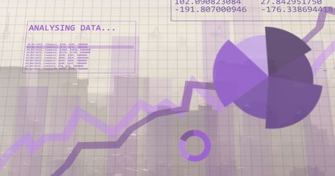 Financial Data Processing Overlaid on Urban Cityscape - Download Free Stock Images Pikwizard.com
