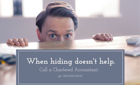 hiding man behind desk highlighting need for accounting services - Download Free Stock Templates Pikwizard.com