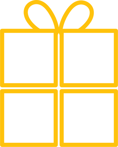 Yellow Gift Box Transparent Background for Holiday Design Projects