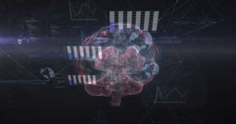 Digital Brain Visualization with Global Data Networks - Download Free Stock Images Pikwizard.com
