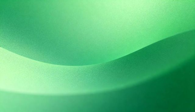 Flowing Layered Green Bands Forming Soft Wave Shapes Over Mint Gradient, Minimalist Smooth