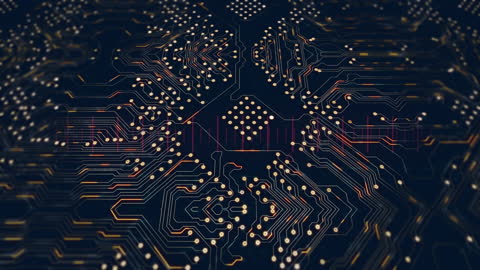 Abstract Global Network and Digital Interface Animation