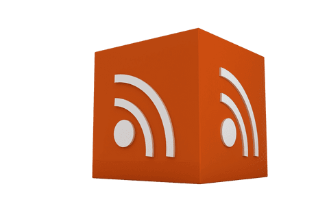 Digital Orange Cube with RSS Symbol on Transparent Background - Download Free Stock Videos Pikwizard.com