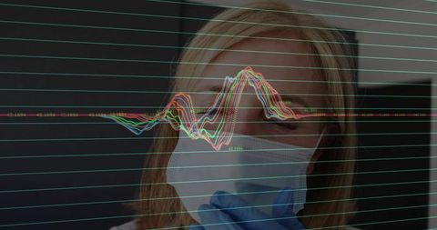 Medical scientist analyzing healthcare data with graphs and technology
